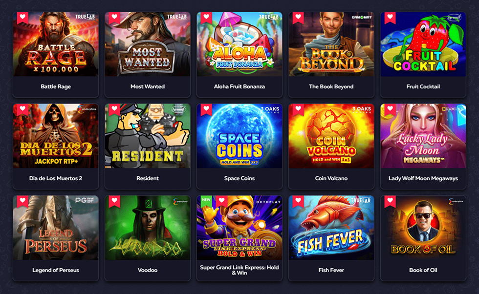 Selezione di slot machine su VavadaCasino con jackpot e giochi popolari